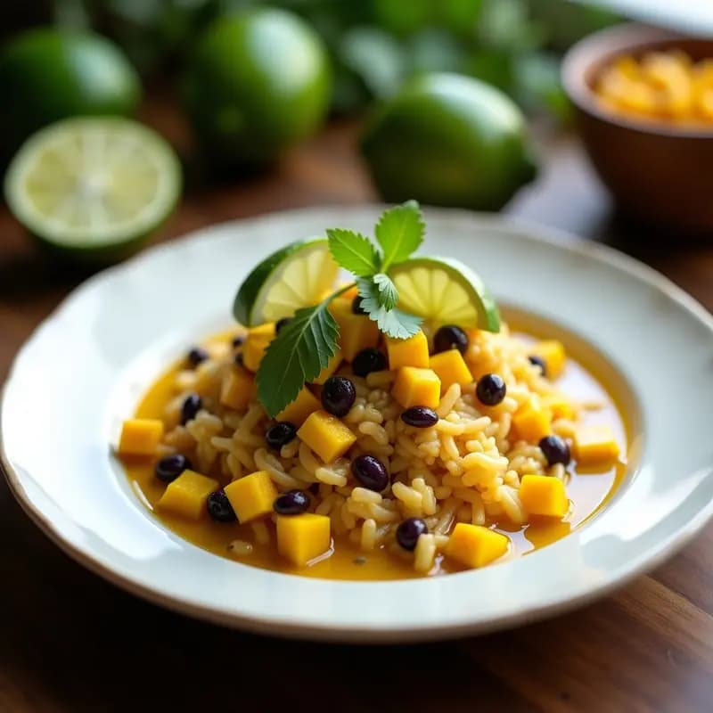 Ceviche de Jackfruit y Mango con Crujiente de Maíz Morado: Receta Vegana Sin Cocción