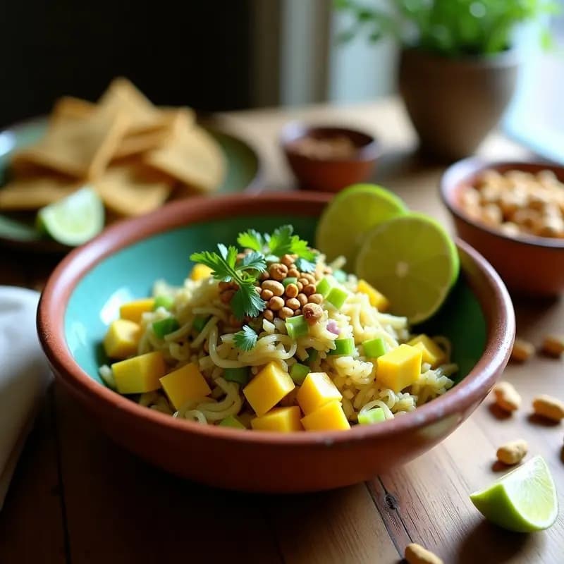 Ceviche de Jackfruit y Mango Verde: Receta Peruano-Vegana con Toque Citrus