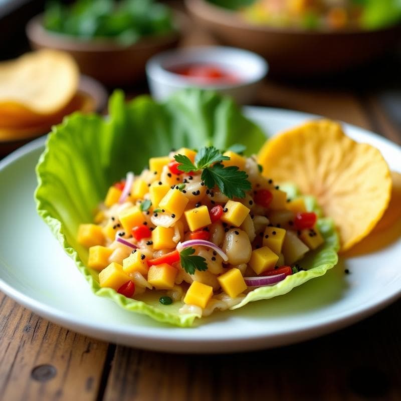 Ceviche de Jackfruit y Maracuyá: Receta Vegana Sin Cocción con Toque Tropical en 15 Minutos
