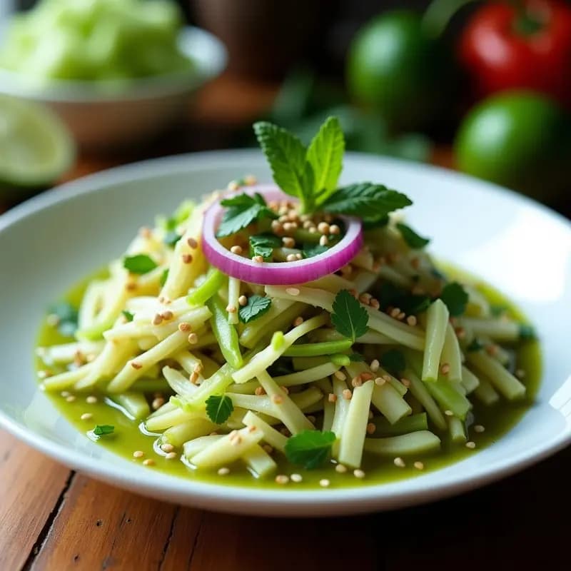 Ceviche de Jackfruit con Lechuga y Salsa de Limón Verde: Receta Vegana Peruana Innovadora