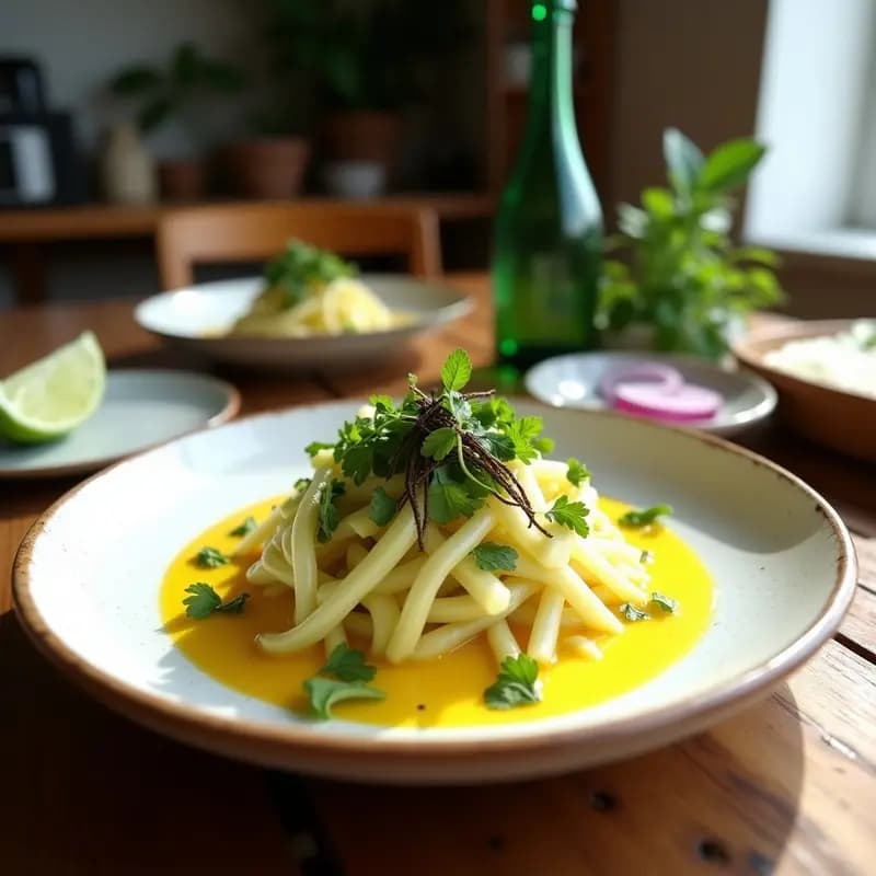 Ceviche de Jicama y Pepino con Leche de Tigre de Maracuyá: Receta Vegana y Acidulada