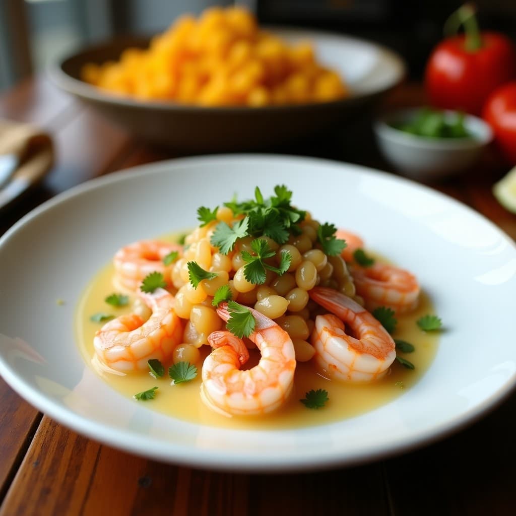 Ceviche de Langostinos con Leche de Coco y Cítricos: Receta Peruana Sin Gluten y Rápida