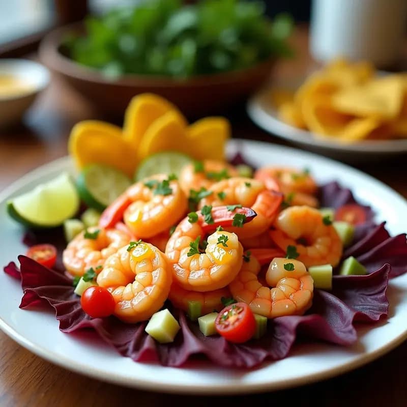 Ceiche de Langostinos con Lulo y Culantro: Receta Ecuatoriana Sin Cocción y Refrescante
