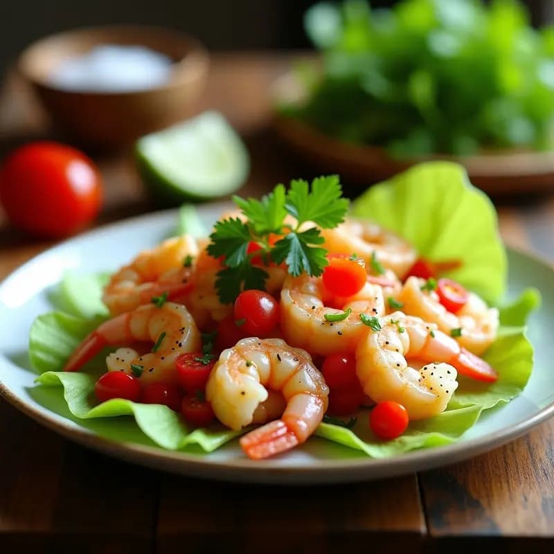 Ceviche de Langostinos con Lulo y Cilantro: Entrante Ecuatoriano Alto en Omega-3