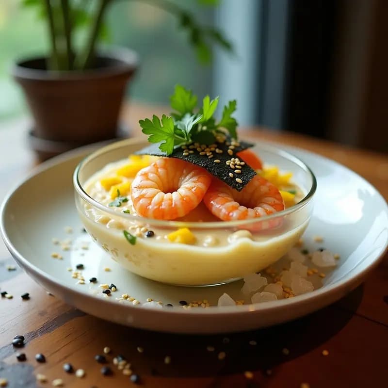 Ceviche de Langostinos al Miso y Yuzu: Receta Fusión Peruano-Japonesa con Leche de Tigre