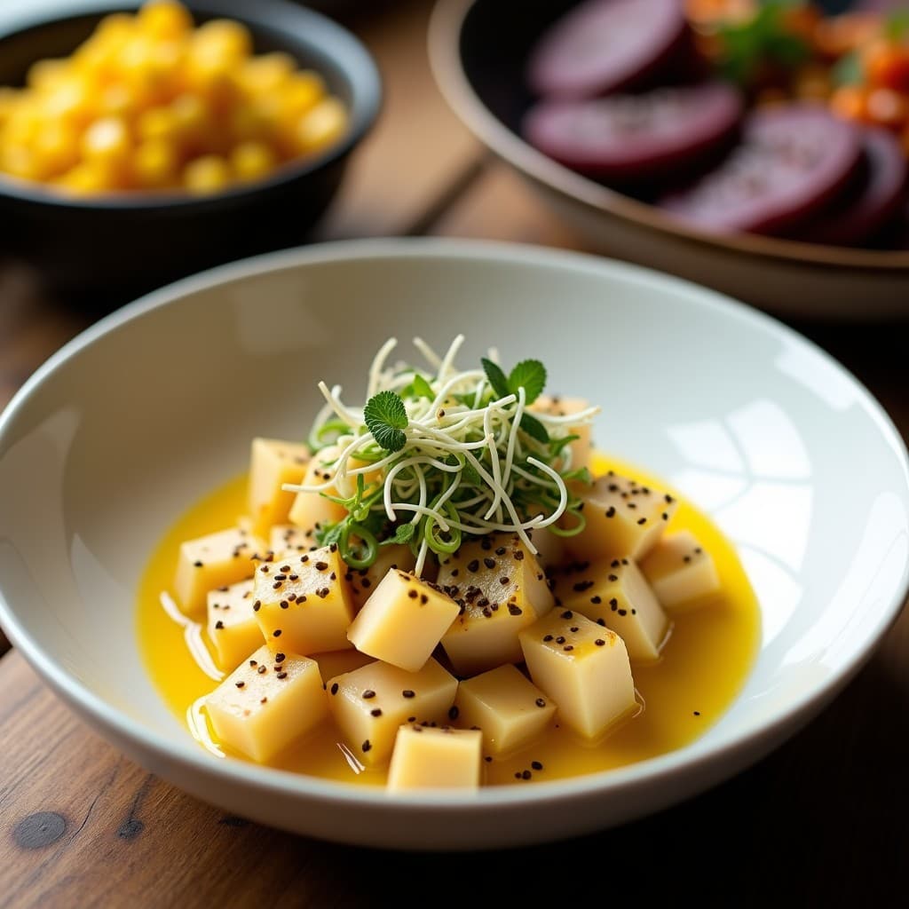 Ceviche de Lenguado con Leche de Tigre de Tumbo y Hierbabuena: Receta Peruana Fusion en 20 Minutos