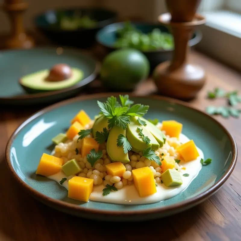 Ceviche de Mango y Aguacate con Leche de Coco: Receta Vegana al Estilo Peruano