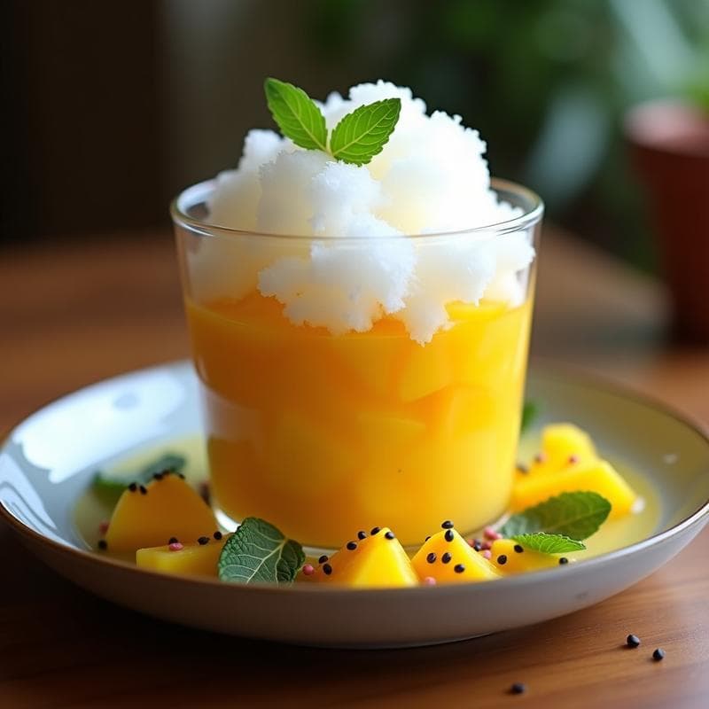 Ceviche de Mango y Algodón de Azúcar: Postre Peruano Dulce-Salado con Toque Picante