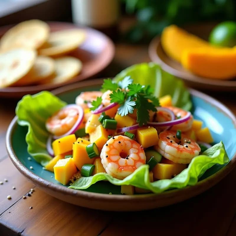 Ceviche de Mango y Camarón al Estilo Acapulco: Receta Mexicana Refrescante y Alta en Vitamina C