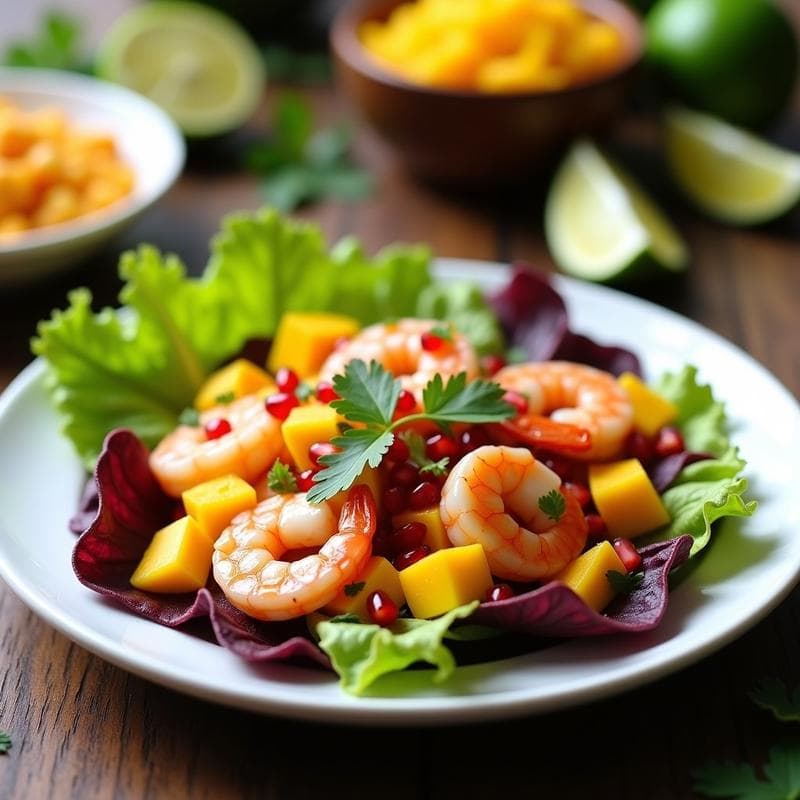 Ceviche de Mango y Camarones al Limón: Receta Peruana Fresca y Rápida