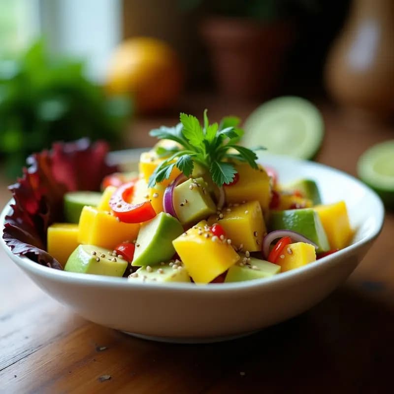 Ceviche de Mango y Cameroon con Leche de Limón: Receta Peruana Vegana y Tropical
