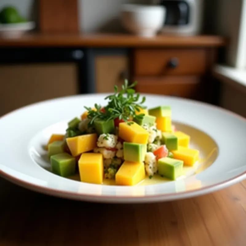 Ceviche de Mango y Palta con Leche de Coco: Receta Filipina Vegana y Cremosa