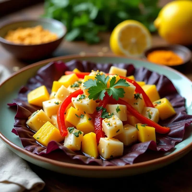 Ceviche de Mango y Pescado Blanco: Receta Peruana Dulce y Picante