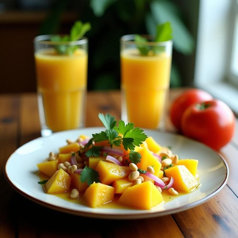 Ceviche de Mango y Pimiento de Padrón: Receta Vegana con Toque Gallego y Sin Pescado