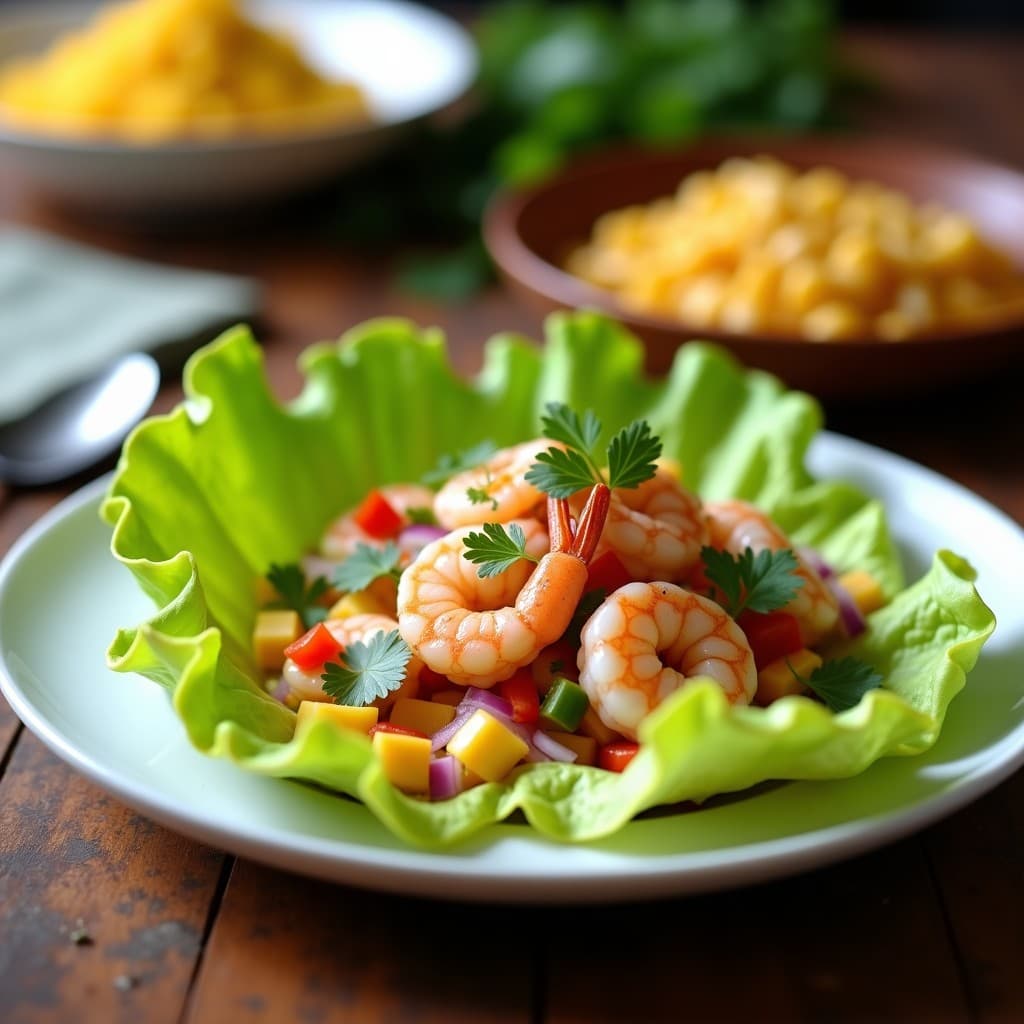Ceiche de Mango Verde y Camarones al Cilantro: Receta Peruana Sin Cocción en 15 Minutos