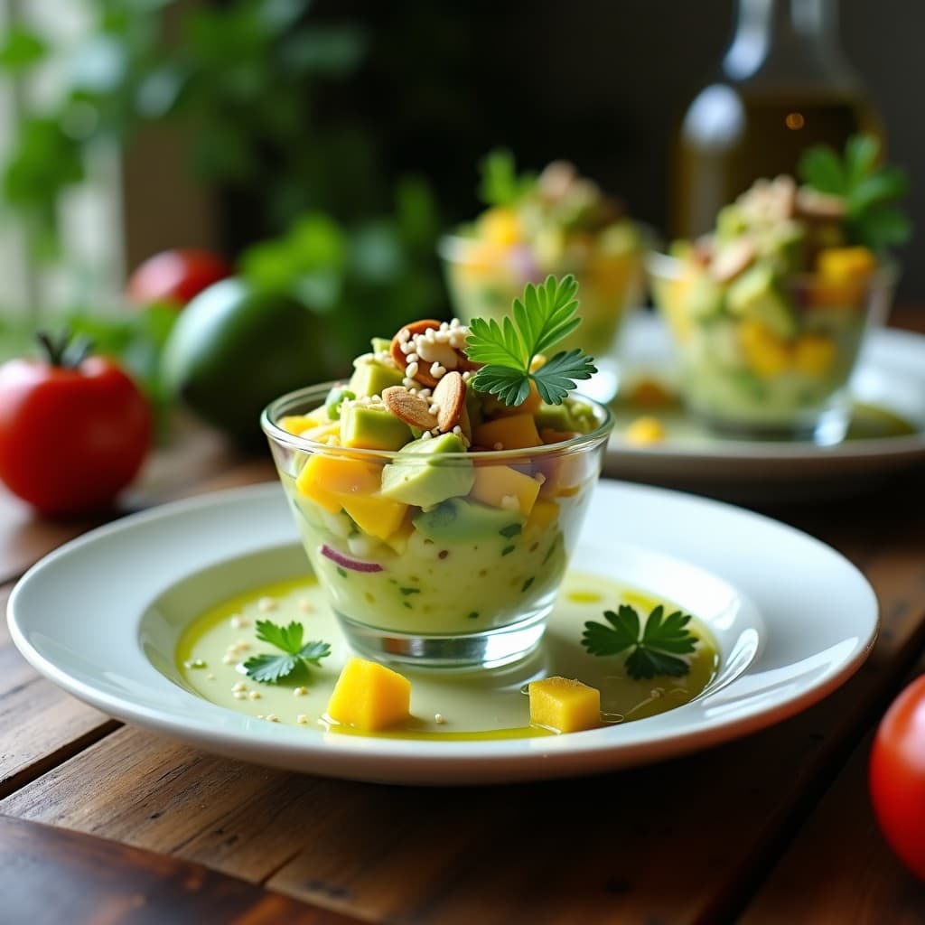 Ceviche de Mango Verde y Coriandro: Entrante Peruano Sin Pescado y Crudivegano
