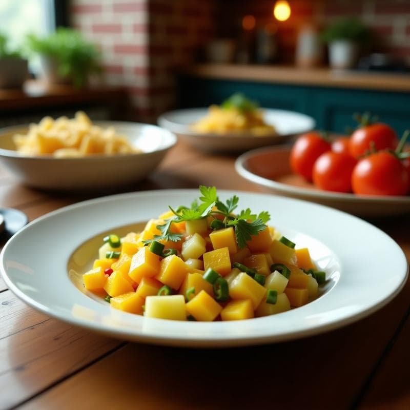 Ceviche de Mango Verde y Pimiento de Piquillo: Receta Peruana Vegana Sin Cocción
