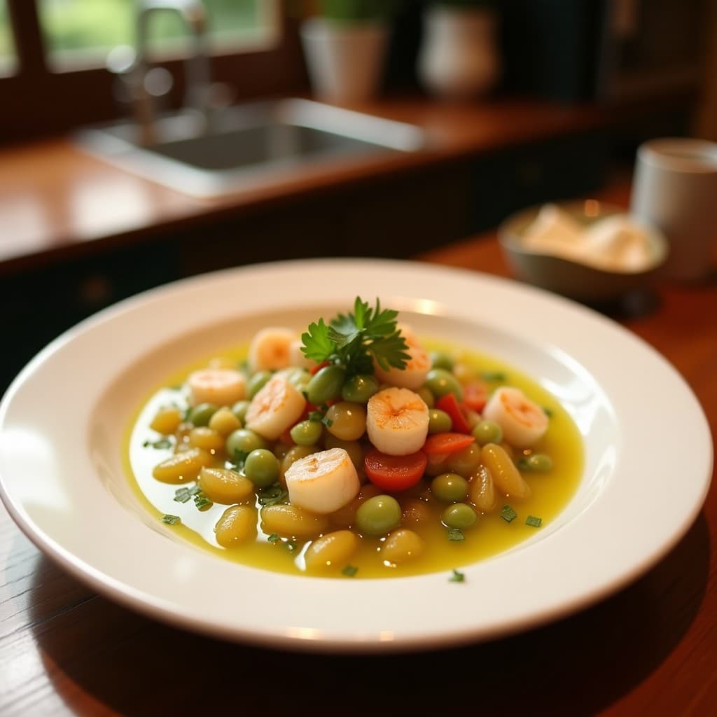 Ceviche de Manzana Verde y Camarones: Receta Peruana Sin Limón con Toque Ácido