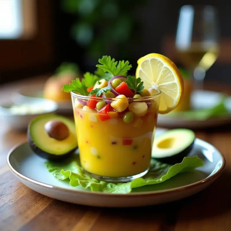 Ceviche de Mejillones con Leche de Tigre de Limón y Cúrcuma: Receta Costera Peruana Keto