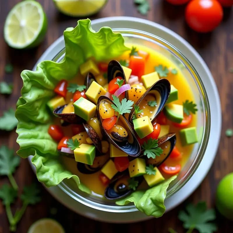 Ceviche de Mejillones con Lulo y Cúrcuma: Receta Ecuatoriana Alta en Omega-3 para Tupper