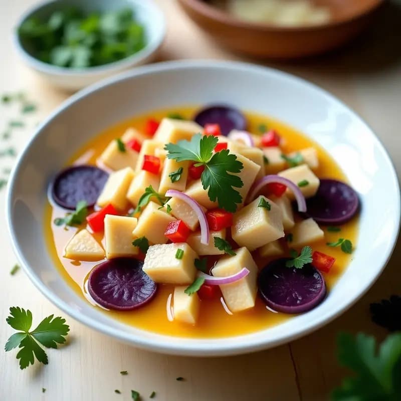 Ceviche de Mero con Leche de Tigre y Camote: Receta Peruana Refrescante y Sin Gluten