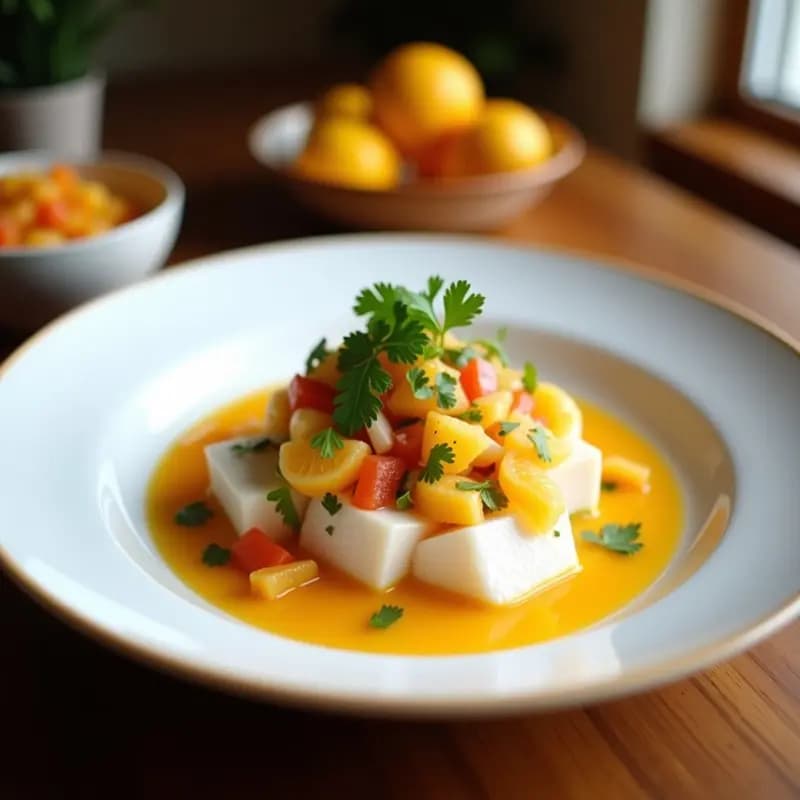 Ceviche Nicoyano de Pescado Blanco y Naranja Agria: Receta Costarricense con Leche de Coco
