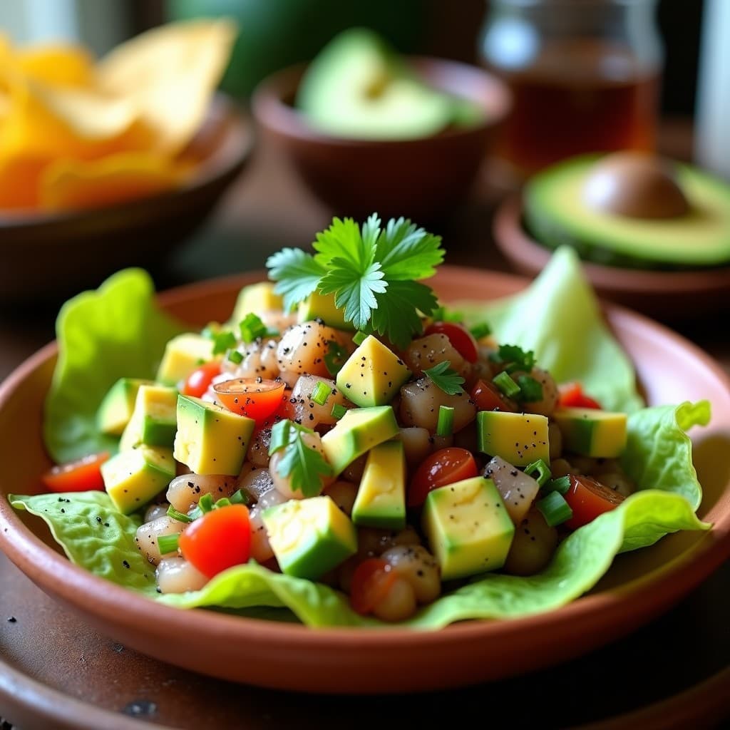 Ceviche de Zacatecas con Nopales y Aguacate: Receta Mexicana Sin Pescado en 10 Minutos
