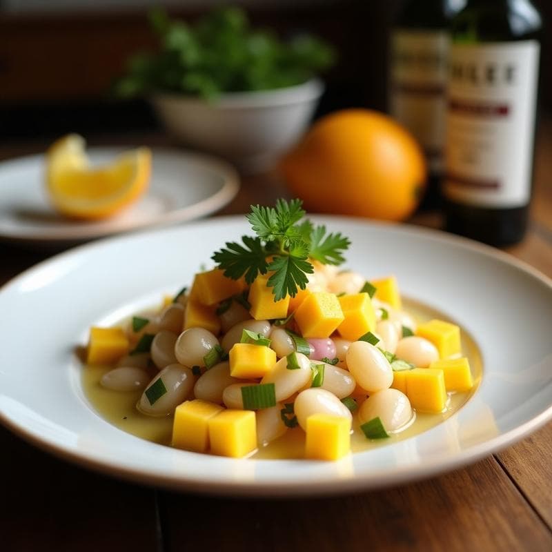 Ceviche de Palma de Coco y Mango: Receta Tailandesa Vegana con Toque Exótico en 15 Minutos