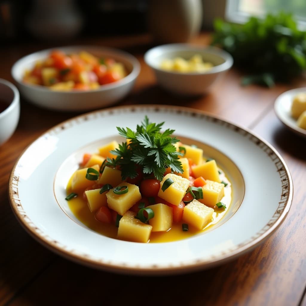 Ceviche de Palma de Coco y Piña: Receta Crudivegana con Toque Peruano y Algas