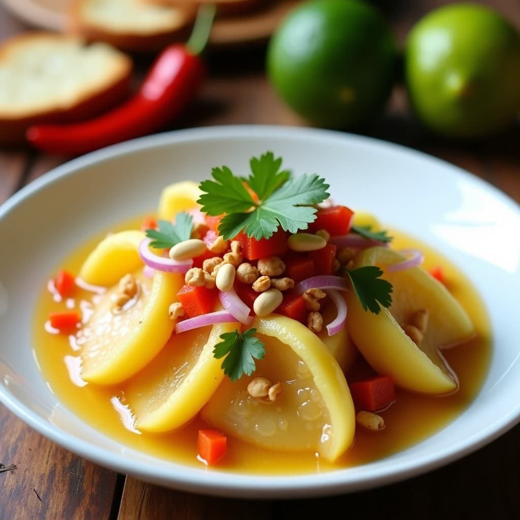 Ceviche de Palma de Corozo con Leche de Tigre de Tamarindo: Receta Venezolana Vegana y Exótica