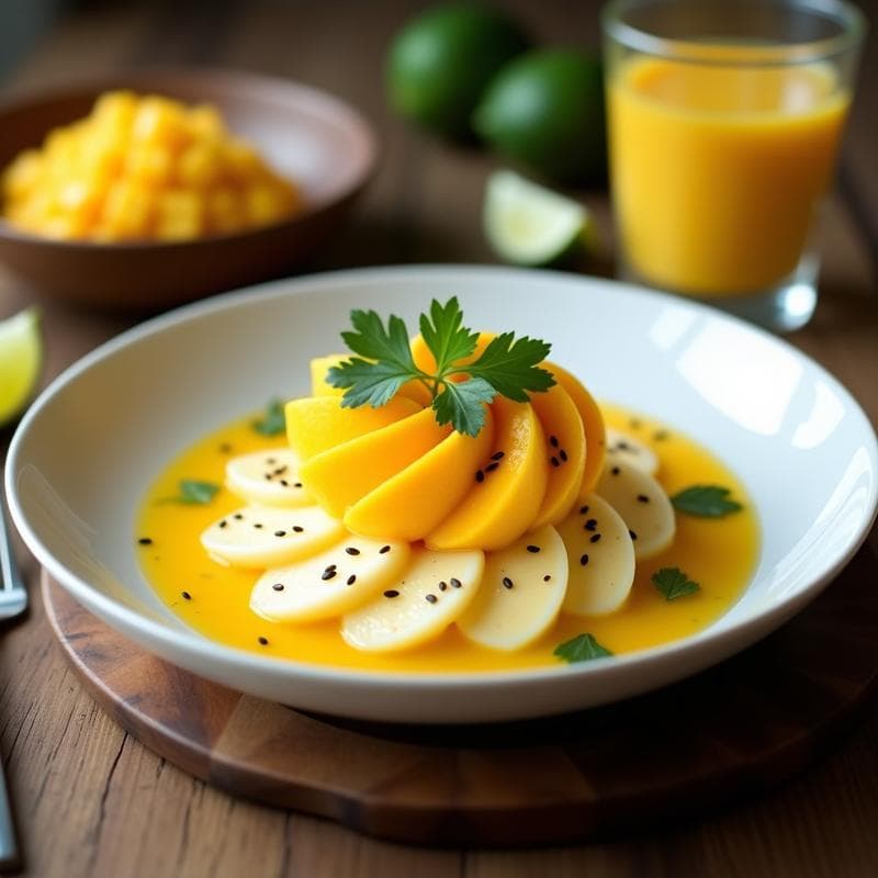 Ceiche de Palmito y Algodón de Azúcar de Mango: Receta Brasileña Vegana y Crudivegana