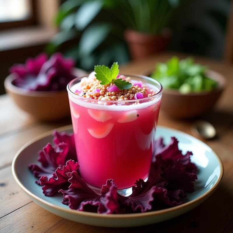 Ceiche de Palmito y Leche de Tigre Rosa: Receta Vegana Perú con Remolacha y Jengibre