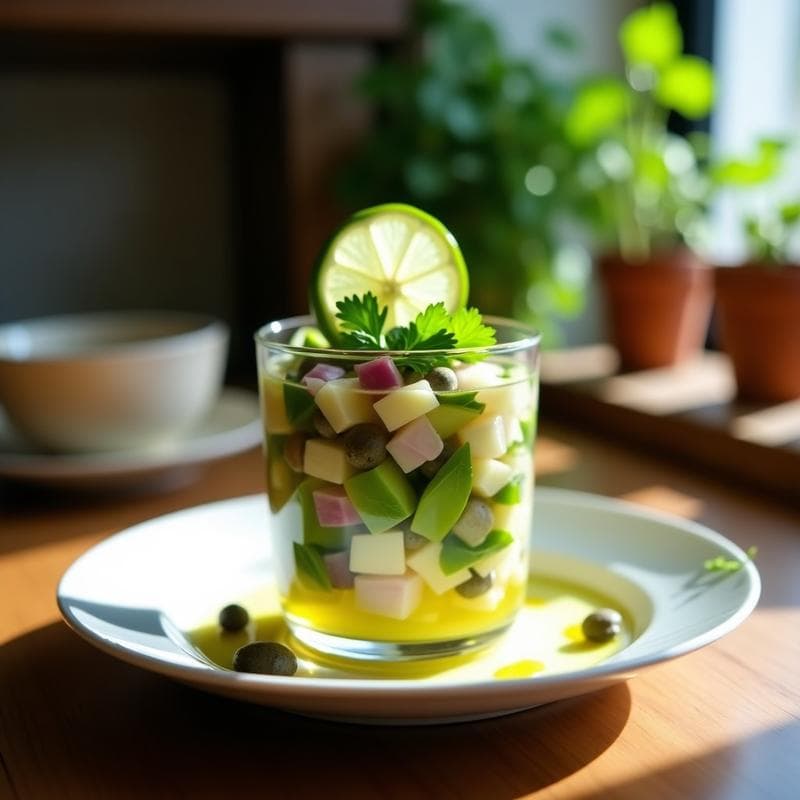 Ceiche de Palmito y Limón Vert: Entrante Vegano y Sin Cocción con Toque Francés