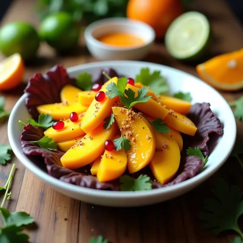 Ceiche de Palmito y Mango: Receta Ecuatoriana Vegana con Leche de Tigre de Naranja