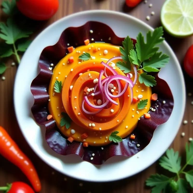 Ceviche de Palmito y Zanahoria con Leche de Tigre de Cúrcuma: Receta Vegana Antiinflamatoria