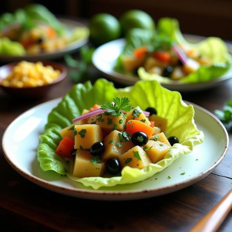 Ceviche de Palmitos y Aceitunas con Leche de Tigre de Limón y Cilantro: Receta Peruana Vegana