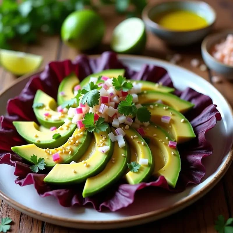 Ceviche de Palmitos y Aguacate: Entrante Peruano Vegano con Toque Cítrico