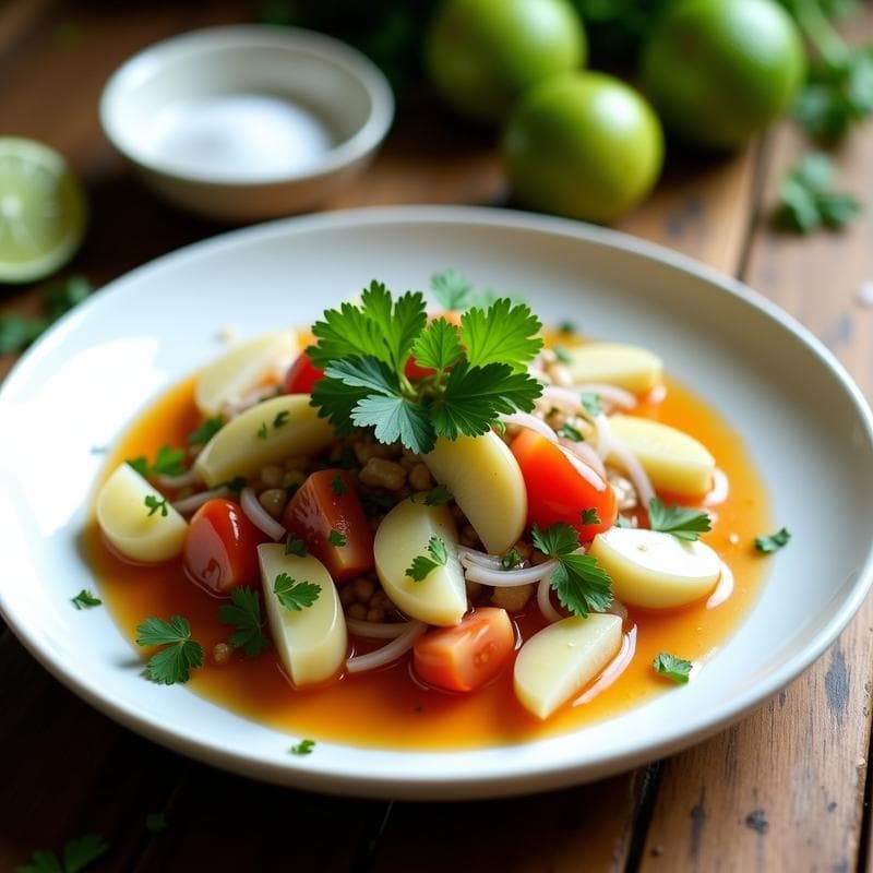 Ceviche de Palmitos y Alga Ascophyllum: Receta Vegana con Umami en 10 Minutos