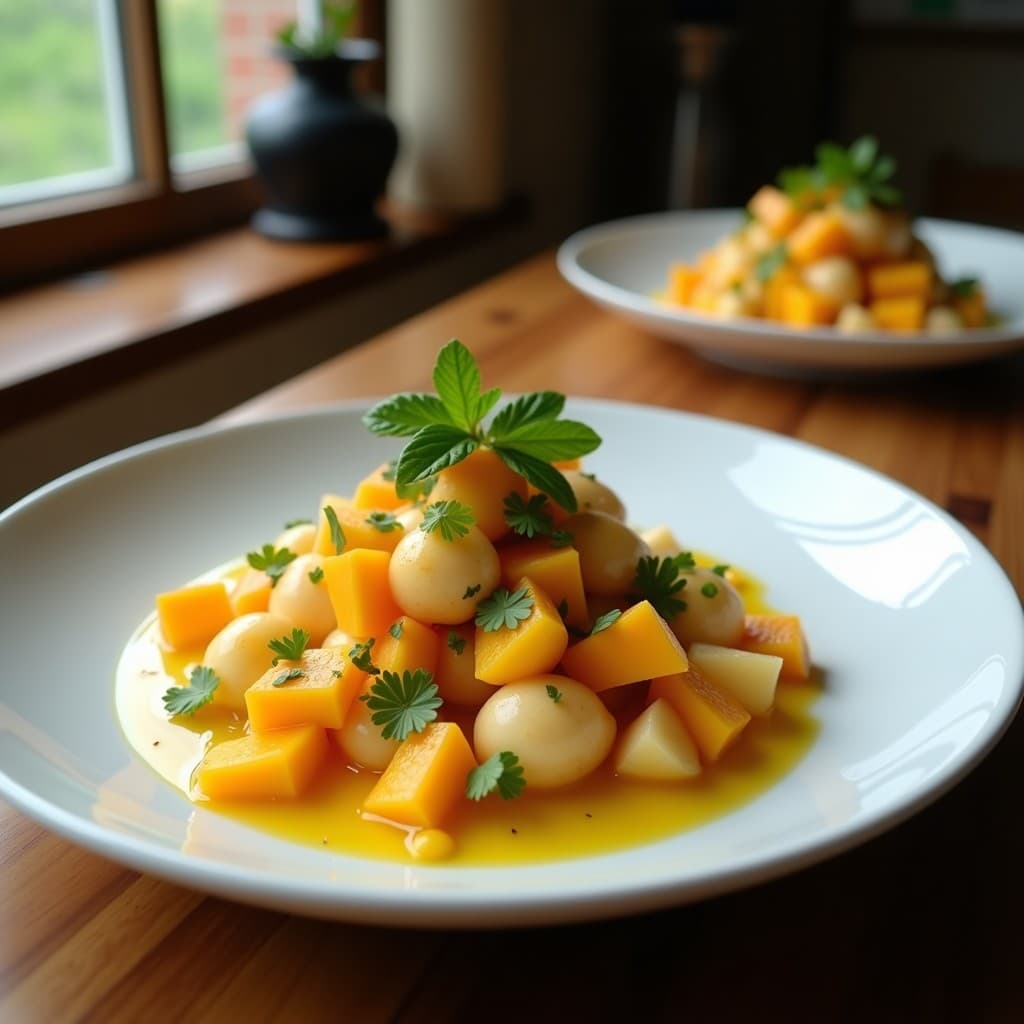 Ceviche de Palmitos y Mango con Lechuga de Mar: Receta Vegana y Marina en 15 Minutos