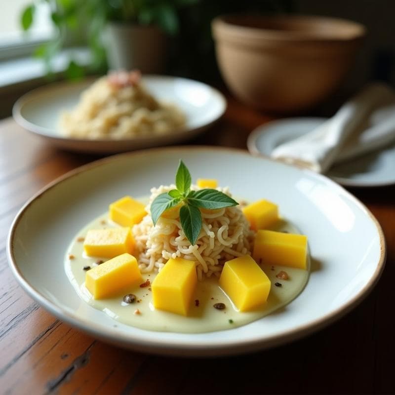 Ceviche de Palmitos y Mango Verde con Leche de Coco: Receta Vegana Peruana