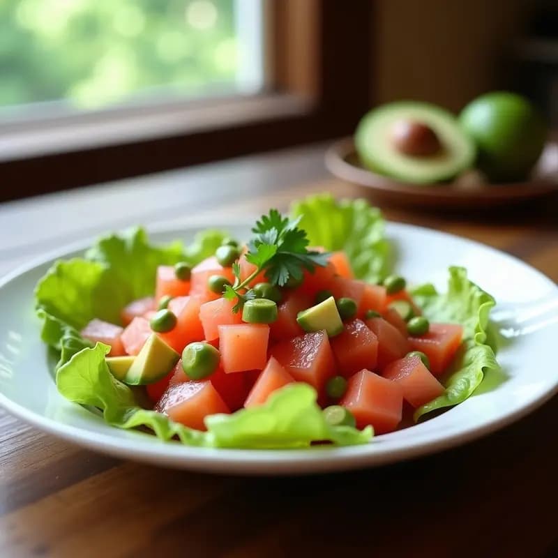 Ceviche de Palmitos y Pomelo Rosa con Vinagreta de Chili: Entrante Peruano Vegano y Keto