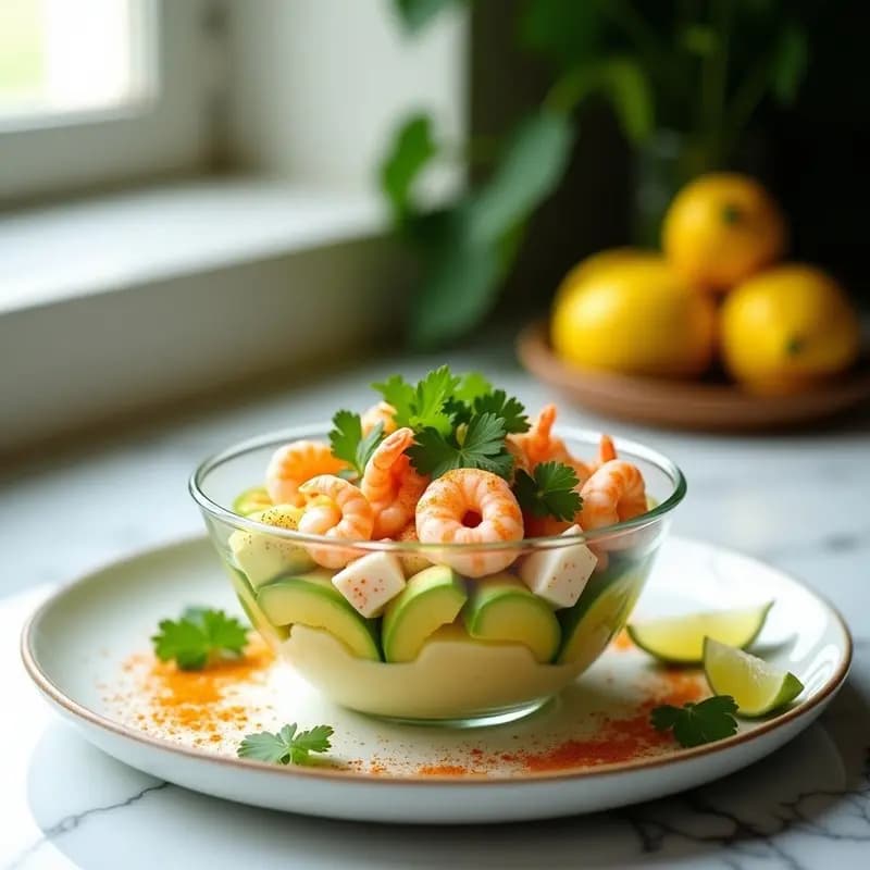 Ceiche de Palta y Langostinos con Leche de Limón: Receta Peruana Fresca y Elegante
