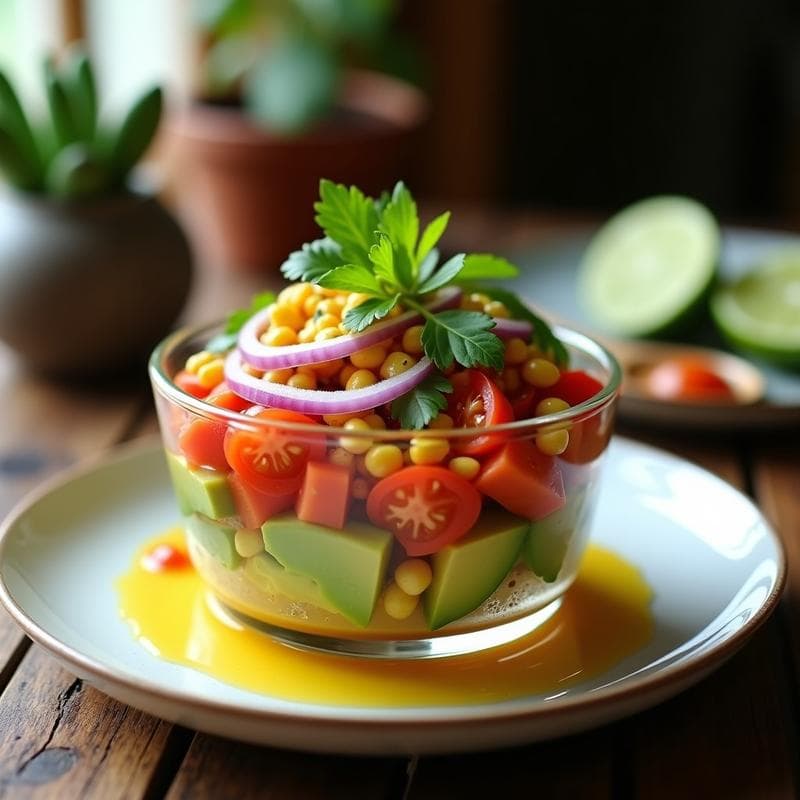 Ceviche de Palta y Tomate de Árbol: Receta Colombiana Vegana con Leche de Tigre de Lulo