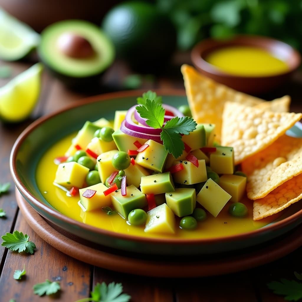 Ceviche de Palta Hass y Tomate Verde: Receta Peruana Vegana y Sin Pescado