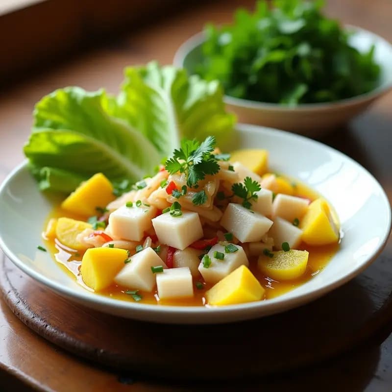 Ceviche Peruano Clásico: Receta de Pescado Blanco Marinado con Limón, Cebolla y Ají