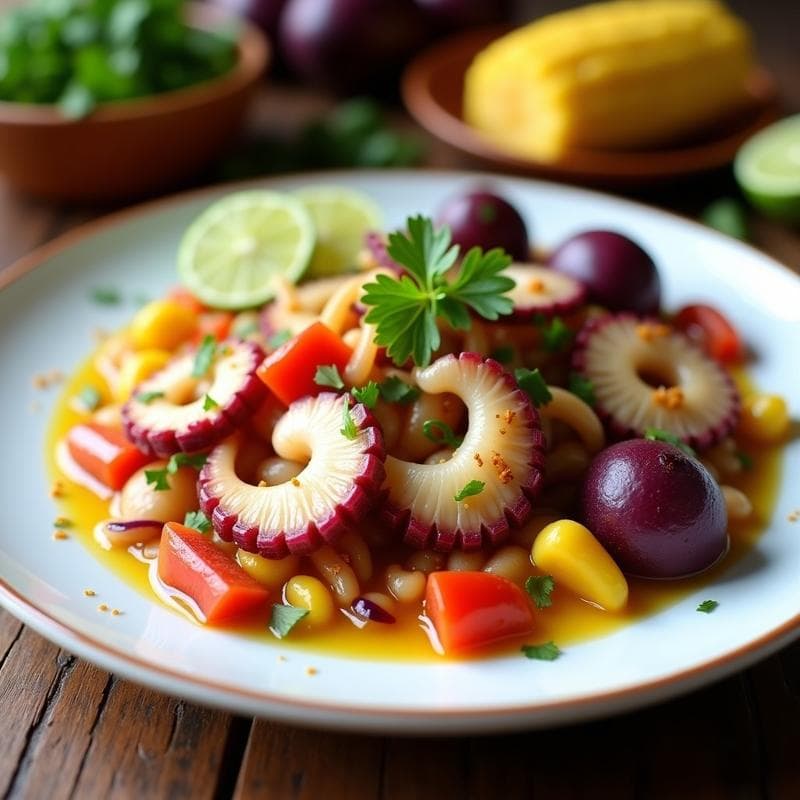 Ceviche de Pulpo Cocido: Receta Peruana Auténtica y Alta en Proteína en 20 Minutos