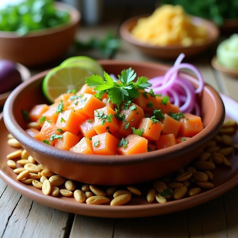 Ceviche Peruano de Salmón Ahumado en Airfryer: Receta Rápida y Alta en Omega-3