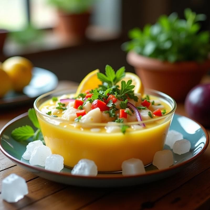 Ceviche de Pescado Blanco con Maracuyá y Cilantro: Receta Peruana Fresca y Ácida