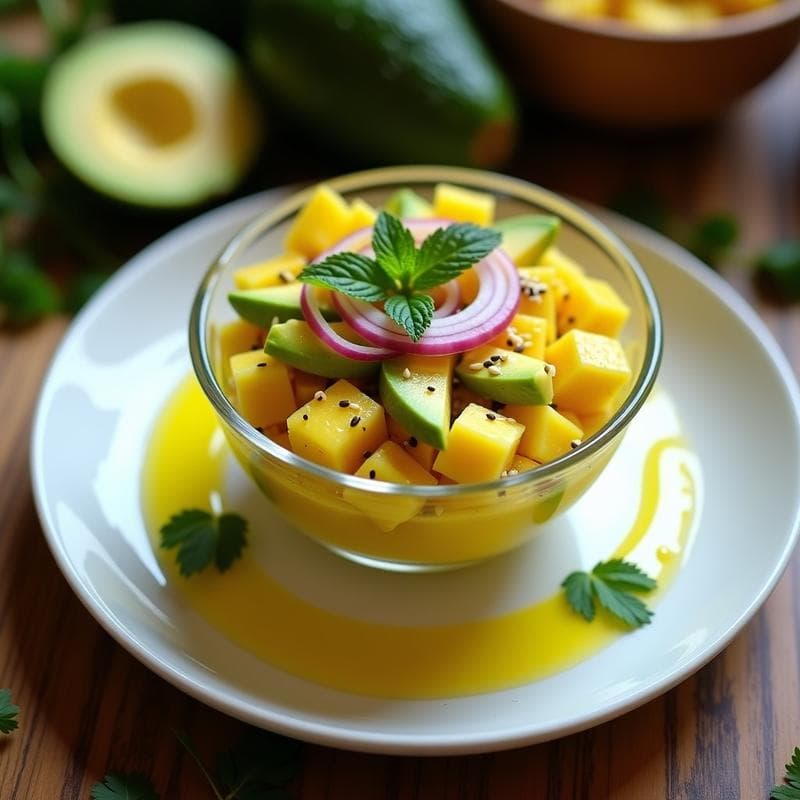 Ceviche de Piña y Aguacate con Tigre’s Milk de Cúrcuma: Receta Peruana Vegana Antiinflamatoria