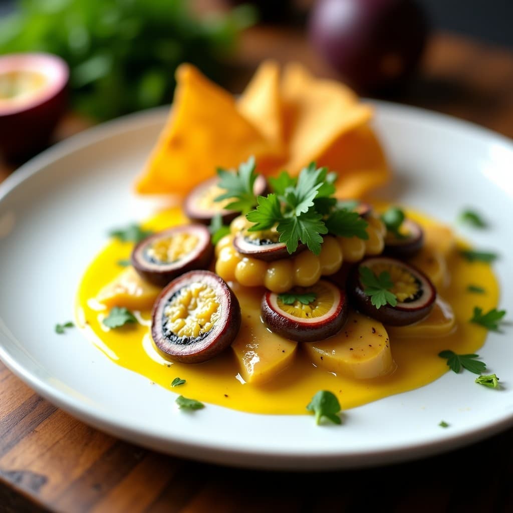 Ceviche de Champiñones Portobello y Maracuyá: Receta Fusion Peruana-Brasileña Sin Pescado
